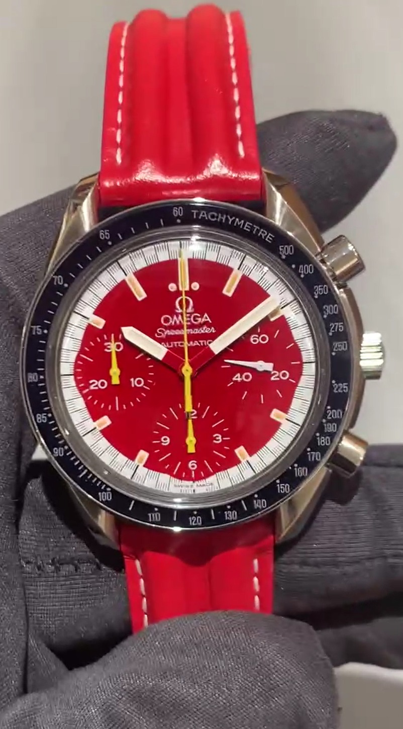 omega speedmaster reduced "michael schumacher" edition ref: 3810.61.41 omega speedmaster reduced "michael schumacher" edition ref: 3810.61.41